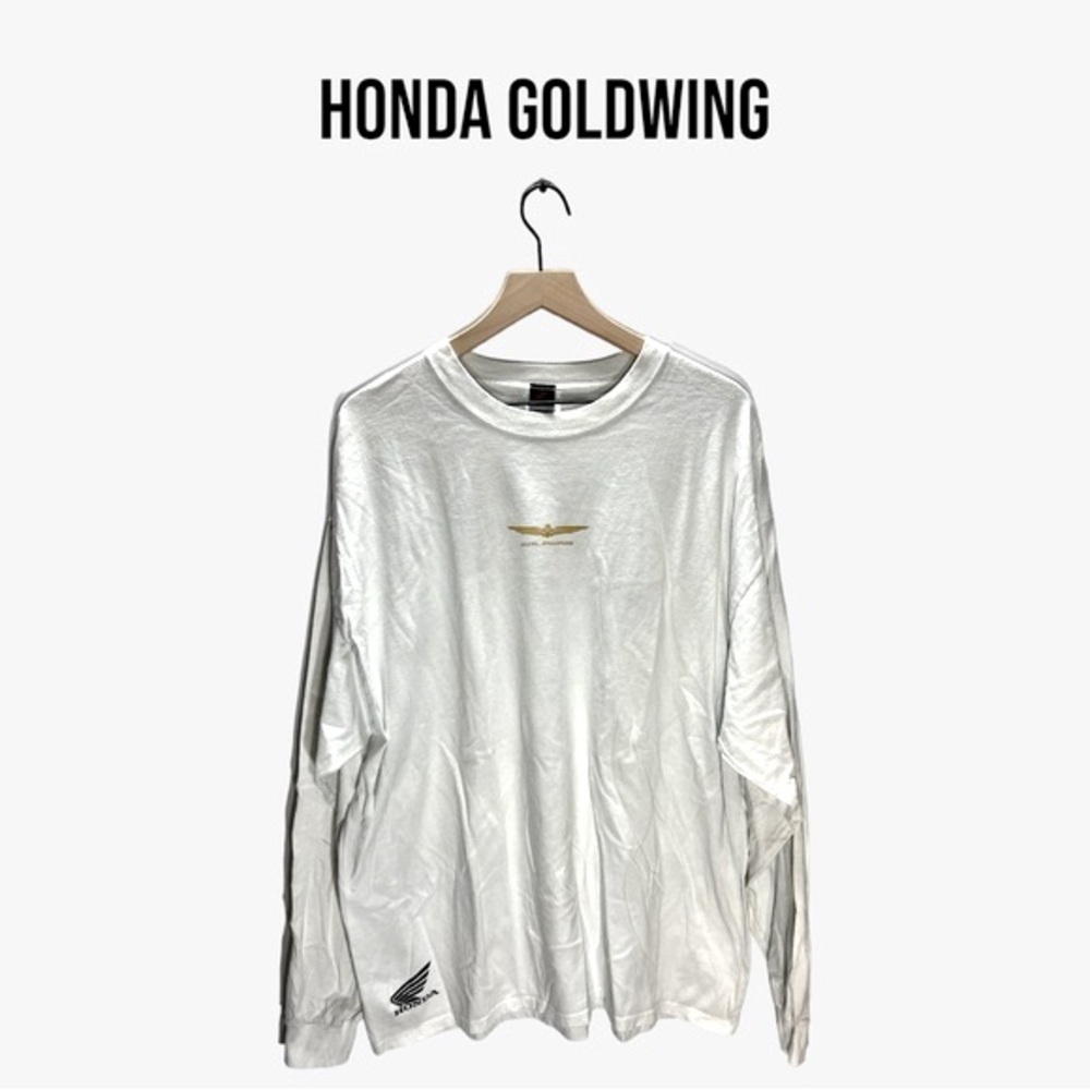 Genuine Honda Goldwing motorcycle long sleeve vintage crew neck Tee 2XL tshirt